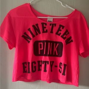 VS PINK jersey material crop top